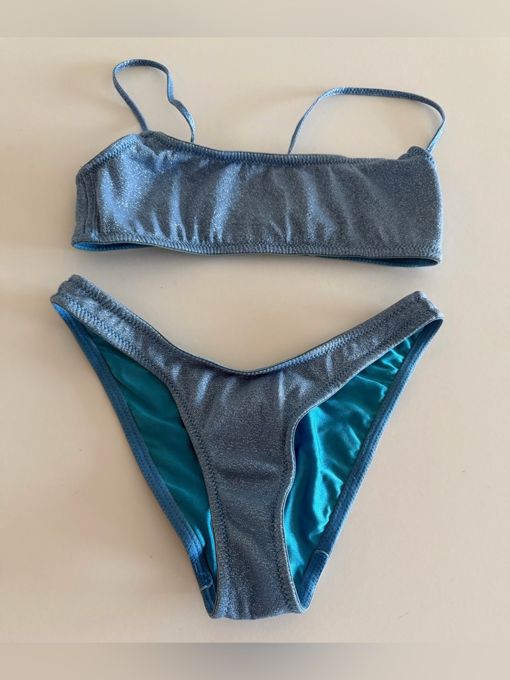 Triangl Blue Sparkle Bikini Set